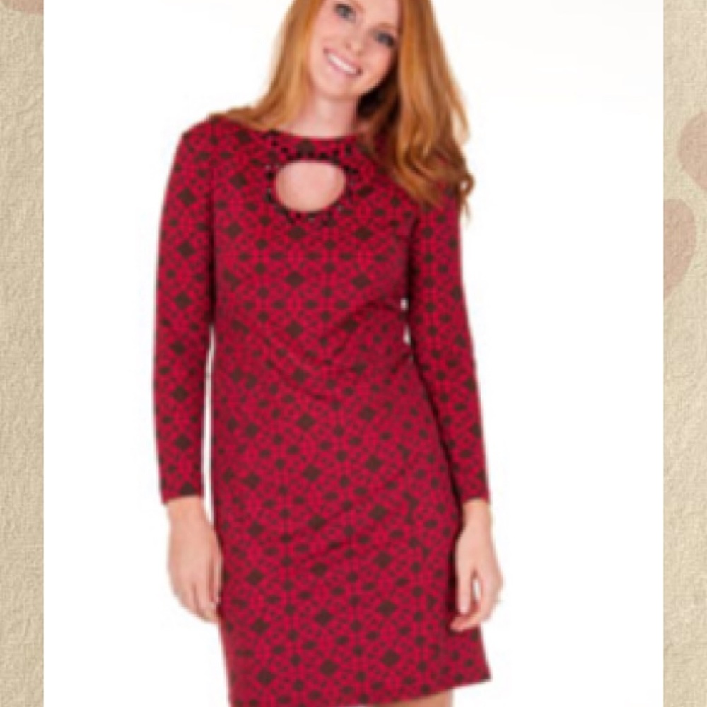 Geometric shapes long sleeve dress